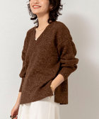 《手洗い可能》モヘヤスパンコールVネックプルオーバー