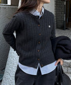 FR刺繍ケーブル柄ニットカーディガン