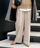 《セットアップ対応》ウール混ウォッシャブルワイドパンツ