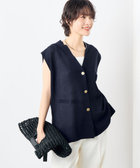 NOLLEY'S ニットジレ✨ベスト　グレー　肩タック　2024SS NOLLEY'S Sophi ベスト ジレ ニットジレ レディース : ZOZOTOWN