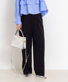 ウォッシャブル裏起毛イージーワイドパンツ