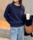 FR刺繍ケーブル柄ちびポケニットプルオーバー