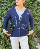 《手洗い可能》ハンド刺繍Vネックカーディガン