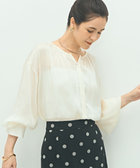 楊柳サテン2WAYギャザーブラウス