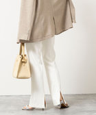 ウォッシャブルカットジョーゼットスリットパンツ