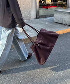 フェイクスエードワイドトートバッグ