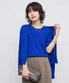 《アンサンブル対応》《手洗い可能》ウール100クルーネックカーディガン