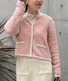 ブークレーニット クルーネックカーディガン