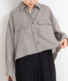 ウォッシャブルウール混ビエラショートシャツ