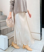 《オールシーズン対応》ウォッシャブルブライトサテンナロースカート