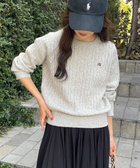 WEB限定 GW SPECIAL PRICE】ウール混FR刺繍ケーブル柄ニットプル WEB限定 GW SPECIAL PRICE】ウール混FR刺繍ケーブル柄ニットプル