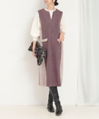 Ｗフェイスフェイクスエードワンピース