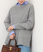 ウールナイロンロング丈プルオーバー