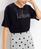 シアートリコットベロアプリントTシャツ