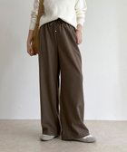 【低身長サイズ34有り】ウールライクイージーセミワイドパンツ