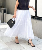 【MARILYN MOON/マリリーンムーン】ウォッシャブルシアースターチコットンギャザースカート