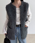 ループ起毛切替ニットジレ