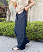 【#】【WEB STAFF恵☆別注カラーあり】《セットアップ対応》リネンセミワイドパンツ