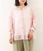 自由区 - 【未使用品】自由区☆JOYCE ギャザースリーブ ストライプ ブラウス 自由区 - 【未使用品】自由区☆JOYCE ギャザースリーブ