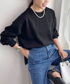 24AW 完売品✨ソブ パールパフプルオーバー ダンボールニット 洗濯可 紺36 セットアップ対応》ダンボールニットプルオーバー(4-0021-5-23