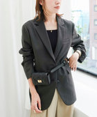 【PR阿部☆別注】《抗ピリング/ストレッチ》ウォッシャブルダブルクロスオーバージャケット