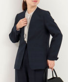 《セットアップ対応》ウールライクウインドペンノーカラージャケット