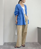 リンコ・I 定番のスカラップレース刺繍ノースリーブトップス