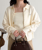 ニットシャツカーディガン バブーシュカ付き