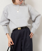 《手洗い可能》スウェット風ニットプルオーバー