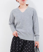 スーパーストレッチVネックプルオーバーニット　ムジ