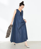 RM denim】ロング丈テンセルデニムワンピース（5-0038-1-07-002