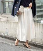 ウォッシャブルクロップドワイドツイルパンツ