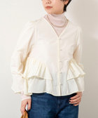 ［WEB限定 SPECIAL PRICE！］ウォッシャブルマイクロタフタティアードブラウス