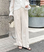 《セットアップ対応》ウォッシャブルスラブオックスタックワイドパンツ