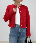 刺繍入りコンパクトニットジャケット