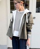 バイカラーショートトレンチコート