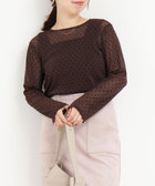 ラメフロッキードットプルオーバーカットソー