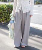 ウォッシャブルWウエストワイドパンツ