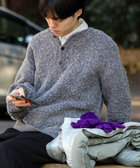［WEB限定 SPECIAL PRICE！］【モヘアタッチ/ユニセックス対応】ヘンリーネックプルオーバーニット