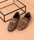 【松葉☆別注アイテム】レオパードスエードスリッパローファー