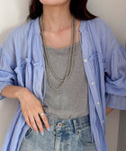 パール／メタルマルチロングネックレス