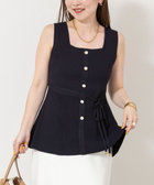 《手洗い可能》【TORRAZZO DONNA/トラッゾドンナ】2way Square Neck Knit ブラウス
