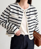 刺繍入りコンパクトニットジャケット