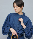 【RM denim】フリルデニムブラウス