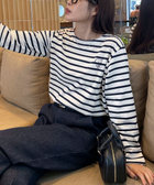 ［WEB限定 SPECIAL PRICE！］コンパクトボーダーロンTシャツ