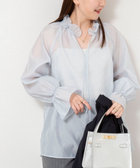 ウォッシャブルオーガンジーフリルブラウス