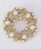 パールリースブローチ