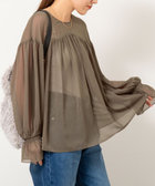 ウォッシャブル楊柳ギャザーブラウス