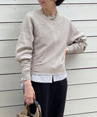 ウォッシャブルバナナスリーブ クルーネックプルオーバー