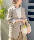 ウォッシャブルリネンライクオーバージャケット